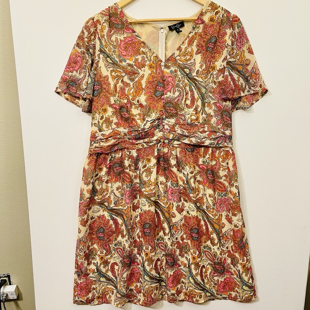 Jessica Simpson Plus Size Paisley Fall Dress 2X